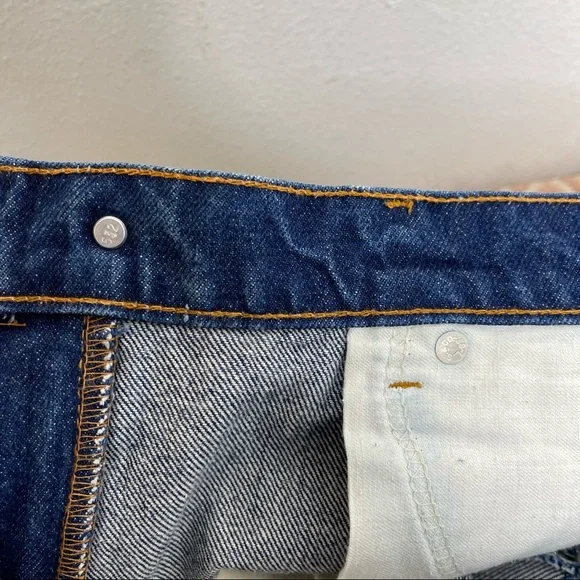 Levi's ORANGE TAB 517 Vintage Jeans Denim Cutoff Mom Shorts High Waist Size 38 - Picture 12 of 16